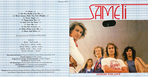 Sameti -  Hungry For Love (1974) (Sireena Records Sireena 2072 Germany 2010)